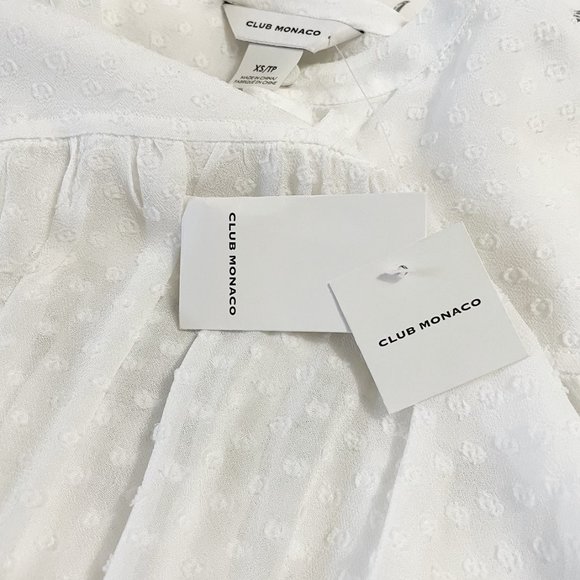 Club Monaco | Sheer Blouse | White | XS - Picture 6 of 6